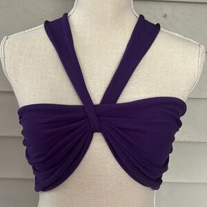 Zara cropped purple top